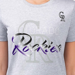 Colorado Rockies G-III 4Her by Carl Banks Women's Super-Slim Fit Lightweight Shadow Logo Graphic T-Shirt Online