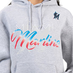 Miami Marlins G-III 4Her by Carl Banks Women's Shadow Logo Graphic Pullover Hoodie Near Me