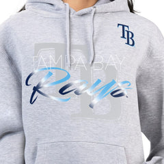 Tampa Bay Rays G-III 4Her by Carl Banks Women's Shadow Logo Graphic Pullover Hoodie On Sale