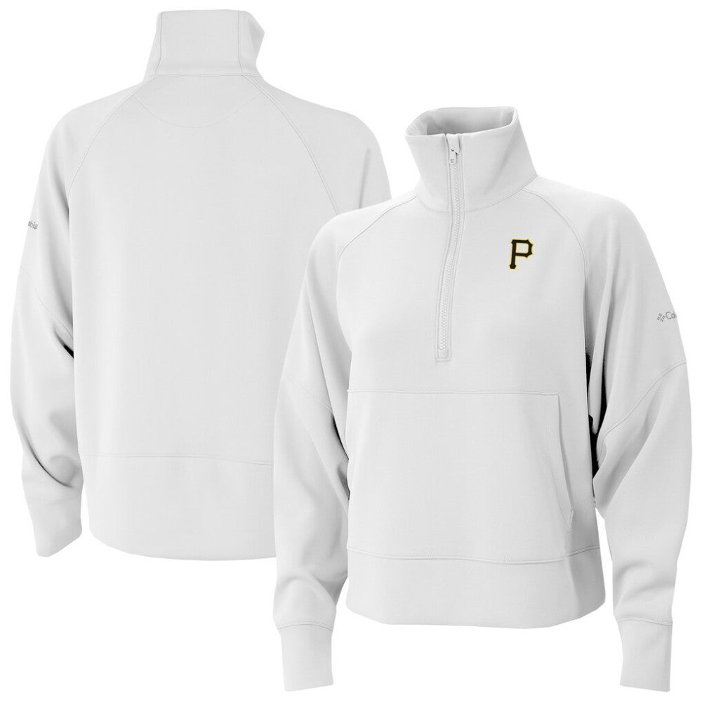 Pittsburgh Pirates Columbia Women's Wickhams Hills Raglan Omni-Wick Quarter-Zip Pullover Clearance