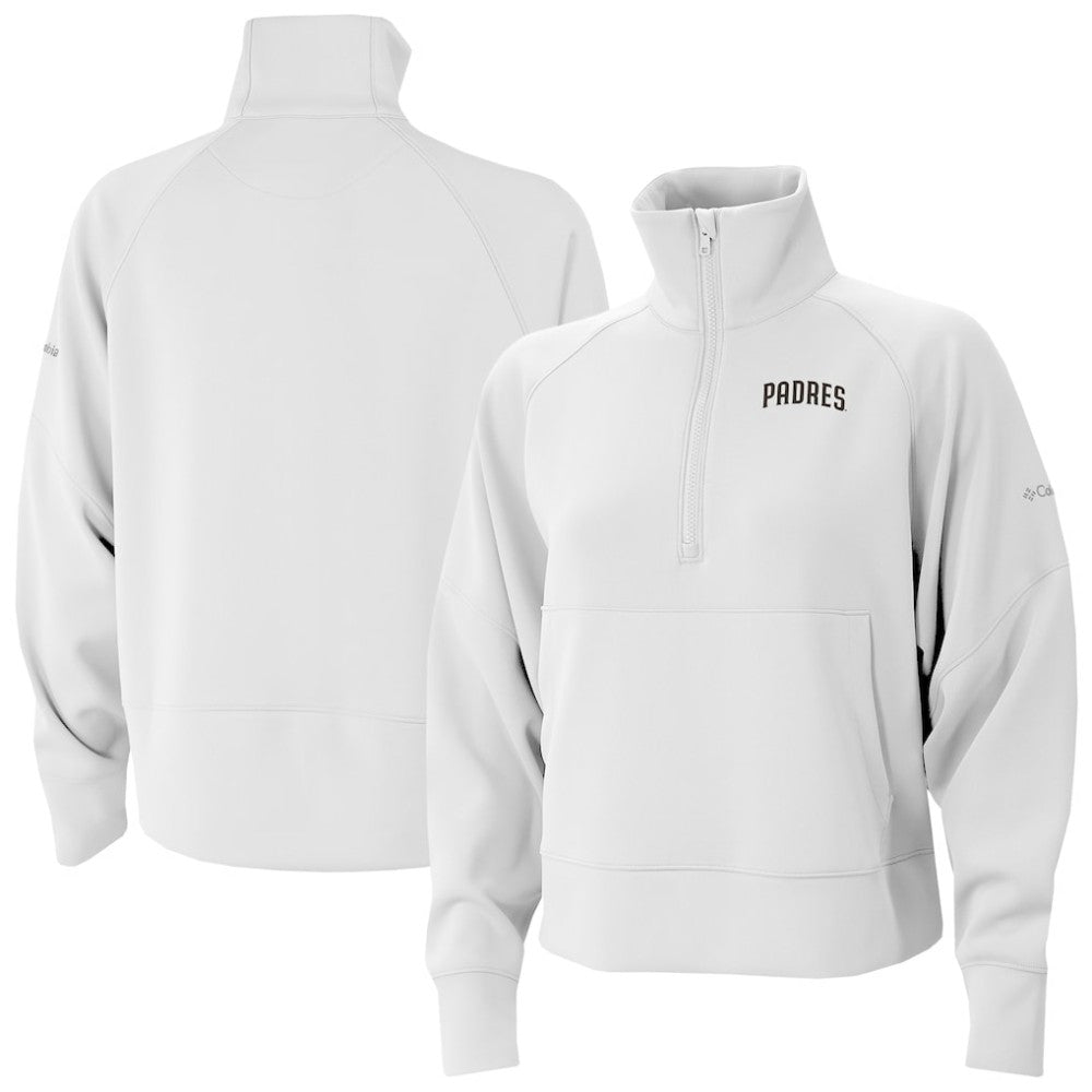 San Diego Padres Columbia Women's Wickhams Hills Raglan Omni-Wick Quarter-Zip Pullover for sale