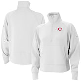Cincinnati Reds Columbia Women's Wickhams Hills Raglan Omni-Wick Quarter-Zip Pullover for sale