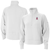Los Angeles Angels Columbia Women's Wickhams Hills Raglan Omni-Wick Quarter-Zip Pullover On Sale