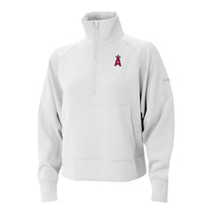 Los Angeles Angels Columbia Women's Wickhams Hills Raglan Omni-Wick Quarter-Zip Pullover On Sale