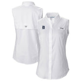 Detroit Tigers Columbia Women's Tamiami Sleeveless Shirt Clearance