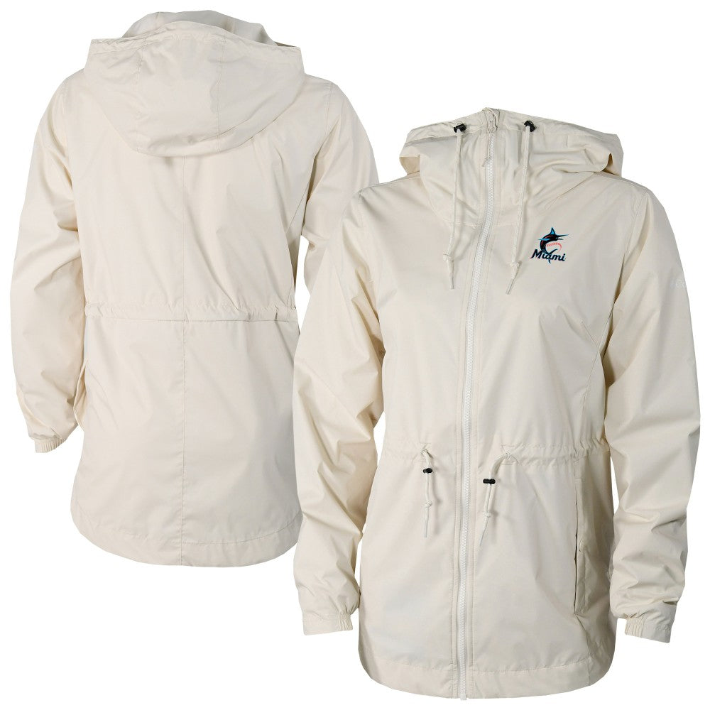 Miami Marlins Columbia Women's Lily Park Full-Zip Rain Jacket Near Me