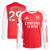 Adidas Kai Havertz Arsenal 2025/26 Home Long Sleeve Player Jerseys - Red