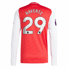 Adidas Kai Havertz Arsenal 2025/26 Home Long Sleeve Player Jerseys - Red