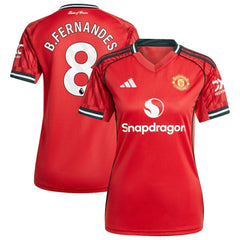 Adidas Bruno Fernandes Manchester United Women's Home 2025/26 Replica Player Jerseys - Red