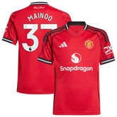 Adidas Kobbie Mainoo Manchester United Youth Home 2025/26 Replica Player Jerseys - Red