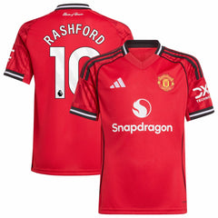 Adidas Marcus Rashford Manchester United Youth Home 2025/26 Replica Player Jerseys - Red