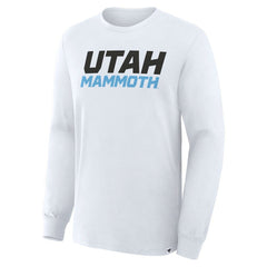 Utah Mammoth - Fanatics Wordmark Legacy Long Sleeve T-Shirt White