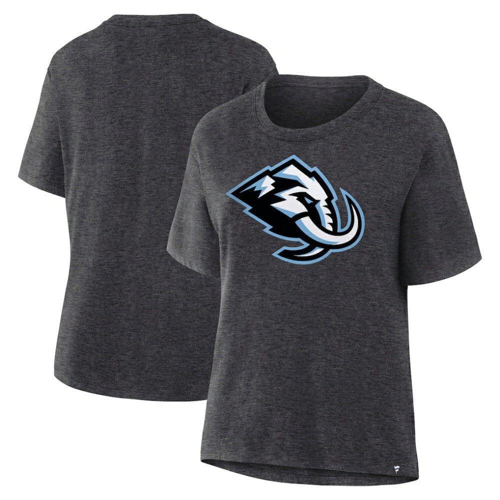 Utah Mammoth - Fanatics Women's Primary Logo Legacy T-Shirt Heather Charcoal