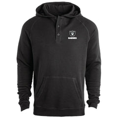 Las Vegas Raiders Dunbrooke Montana Raglan Thermal Hoodie Black - NFL