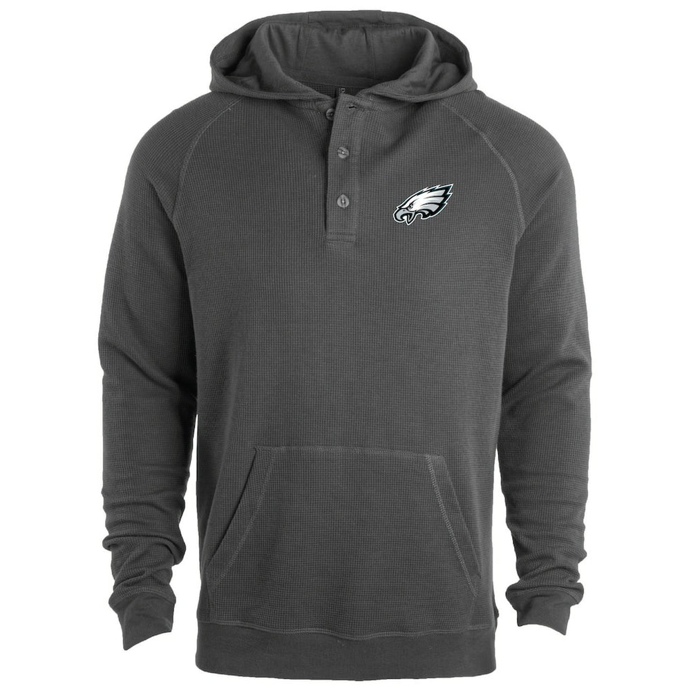 Philadelphia Eagles Dunbrooke Montana Raglan Thermal Hoodie Gray - NFL