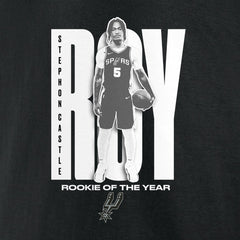 NBA - Stephon Castle San Antonio Spurs 2025 NBA Rookie of the Year T-Shirt - Black