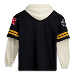 Pittsburgh Steelers '47 Big & Tall Split Zone Cornerback V-Neck Hoodie Black - 47 brand