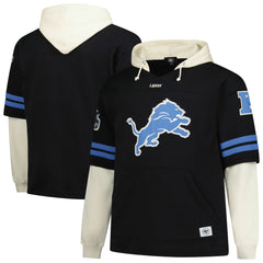 Detroit Lions '47 Big & Tall Split Zone Cornerback V-Neck Hoodie Black - 47 brand