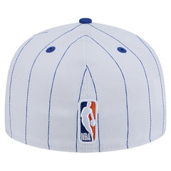 New Era - New York Knicks Wordmark Pinstripe 59FIFTY Fitted Hat - White