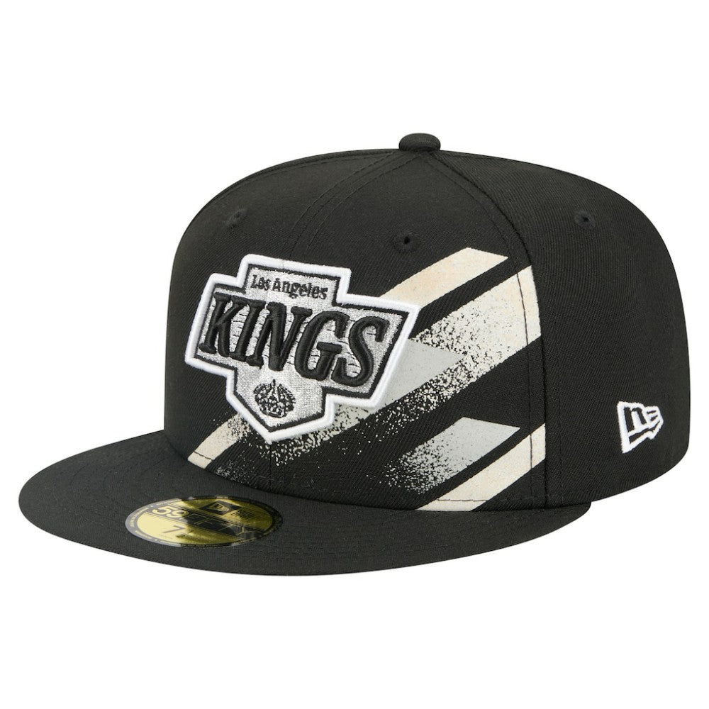 Los Angeles Kings - New Era Faded Lines 59FIFTY Fitted Hat Black