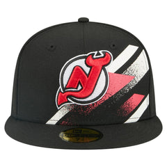 New Jersey Devils - New Era Faded Lines 59FIFTY Fitted Hat Black