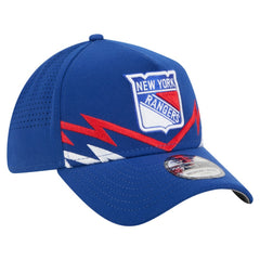 New York Rangers New Era 39THIRTY A-Frame Perforated Flex Hat Blue