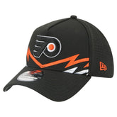 Philadelphia Flyers - New Era 39THIRTY A-Frame Perforated Flex Hat Black