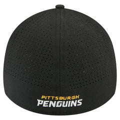Pittsburgh Penguins New Era 39THIRTY A-Frame Perforated Flex Hat Black