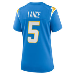 Trey Lance Los Angeles Chargers Women's Team Game Jersey Powder Blue - Nike