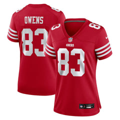 Terique Owens San Francisco 49ers Women's Team Game Jersey Scarlet - Nike