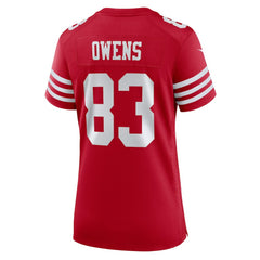 Terique Owens San Francisco 49ers Women's Team Game Jersey Scarlet - Nike