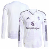 Adidas Manchester United 2025/26 Away Long Sleeve Jerseys - White