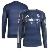 Adidas Real Madrid 2025/26 Away Long Sleeve Jerseys - Blue