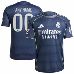 Adidas Real Madrid 2025/26 Away Custom Jerseys - Blue