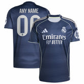 Adidas Real Madrid 2025/26 Away Replica Custom Jerseys - Blue