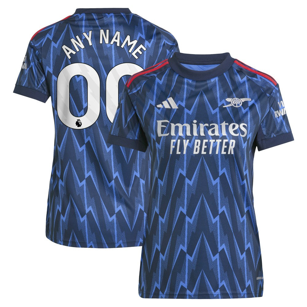 Adidas Arsenal Women's 2025/26 Away Replica Custom Jerseys - Blue