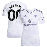 Adidas Manchester United Women's 2025/26 Away Replica Custom Jerseys - White