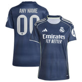 Adidas Real Madrid Women's 2025/26 Away Replica Custom Jerseys - Blue