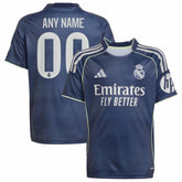 Adidas Real Madrid Youth 2025/26 Away Replica Custom Jerseys - Blue