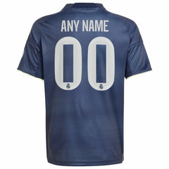 Adidas Real Madrid Youth 2025/26 Away Replica Custom Jerseys - Blue