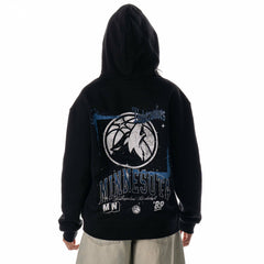 NBA - Minnesota Timberwolves The Wild Collective Unisex Splatter Premium Hoodie - Black