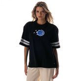 NBA - Orlando Magic The Wild Collective Women's Vintage Drop Shoulder Oversized Boyfriend T-Shirt - Black