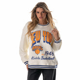 NBA - New York Knicks The Wild Collective Unisex Oversize Vintage French Terry Sweatshirt - White