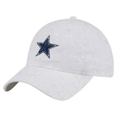 Dallas Cowboys New Era Women's Floral 9TWENTY Adjustable Hat White - NFL