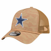Dallas Cowboys New Era Wheat Camo 9FORTY Trucker Adjustable Hat Tan - NFL
