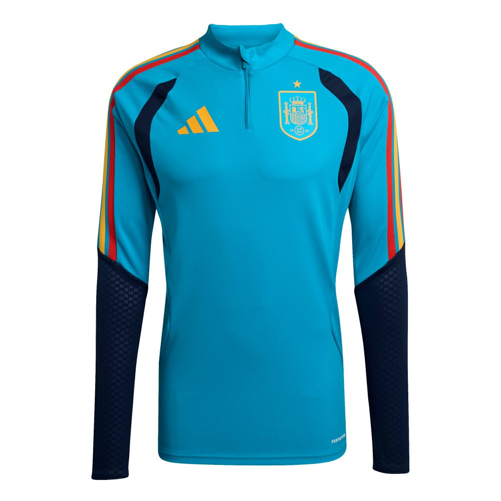 Adidas Spain National Team FIFA x World Cup 2026 Tiro Quarter-Zip Training Top - Turquoise