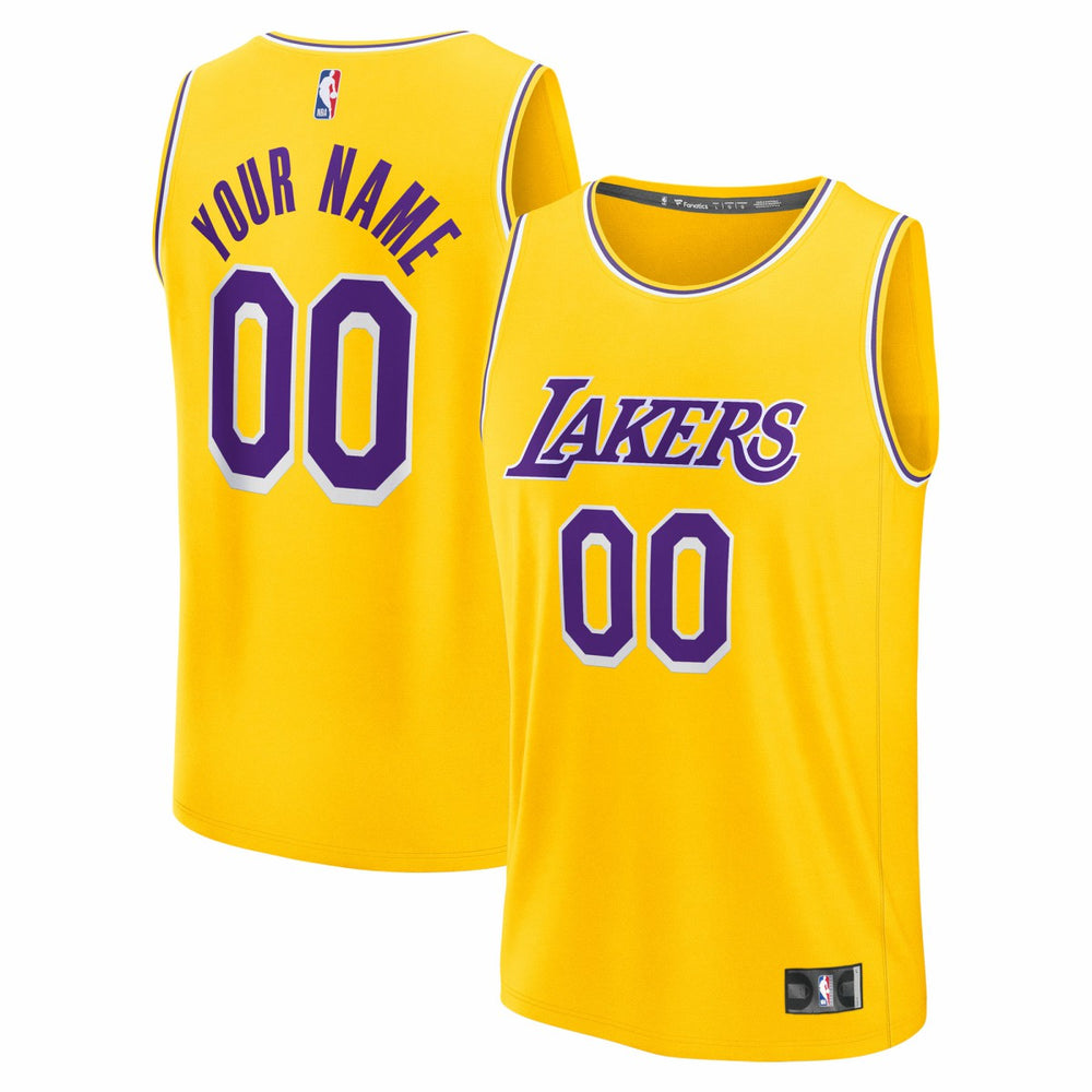 Fanatics - Los Angeles Lakers Fast Break Custom Jersey - Icon Edition - Gold
