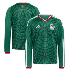 Adidas Mexico National Team Youth FIFA x World Cup 2026 Home Replica Long-Sleeve Jerseys - Green
