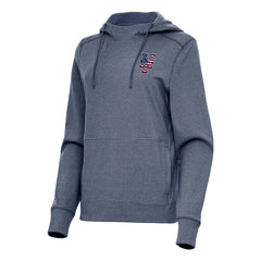 New York Mets Antigua Women's Justice Stars and Stripes Team Logo Pullover Hoodie Lifestyle