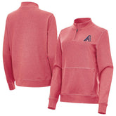 Arizona Diamondbacks Antigua Women's Crush Stars and Stripes Team Logo Quarter-Zip Pullover Top On Sale